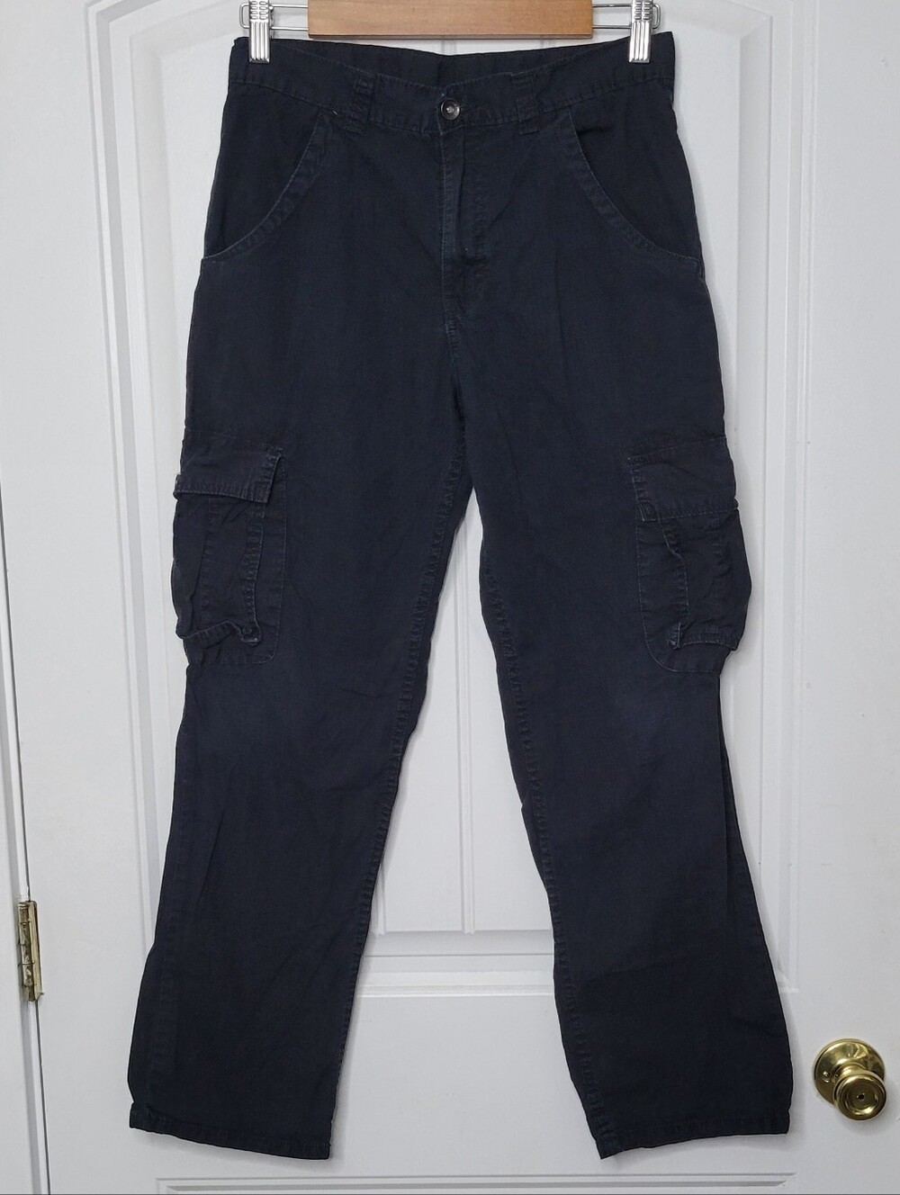 Wrangler Boy's Black Cargo Pants Casual Utility Style